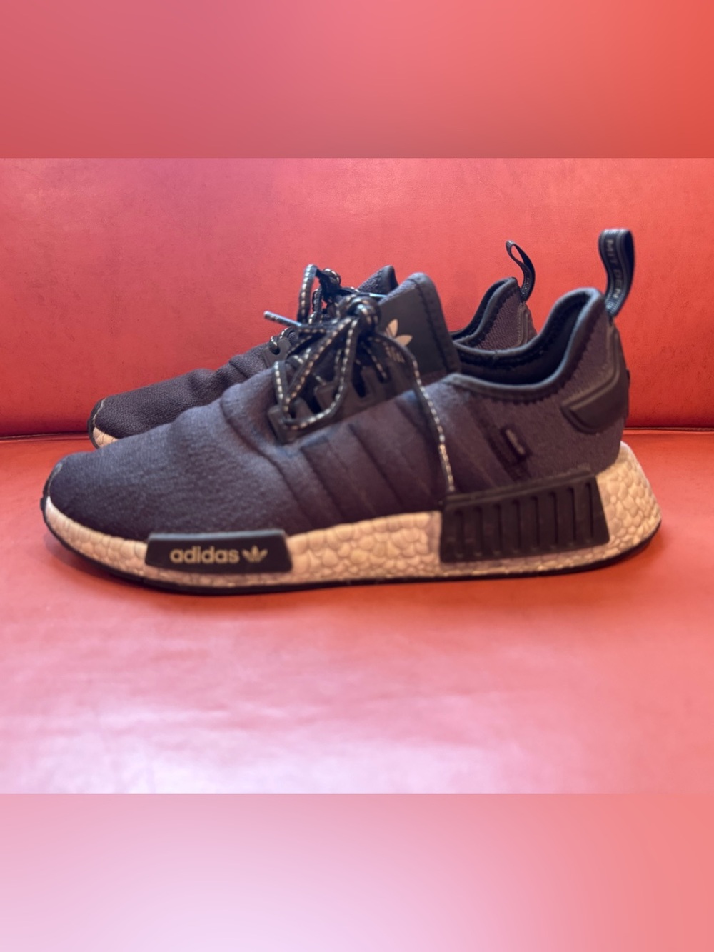adidas Black and Grey NMD R1 Boost Lifestyle Sneakers